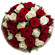 bouquet of red and white roses. Tajikistan