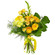 Yellow bouquet of roses and chrysanthemum. Tajikistan